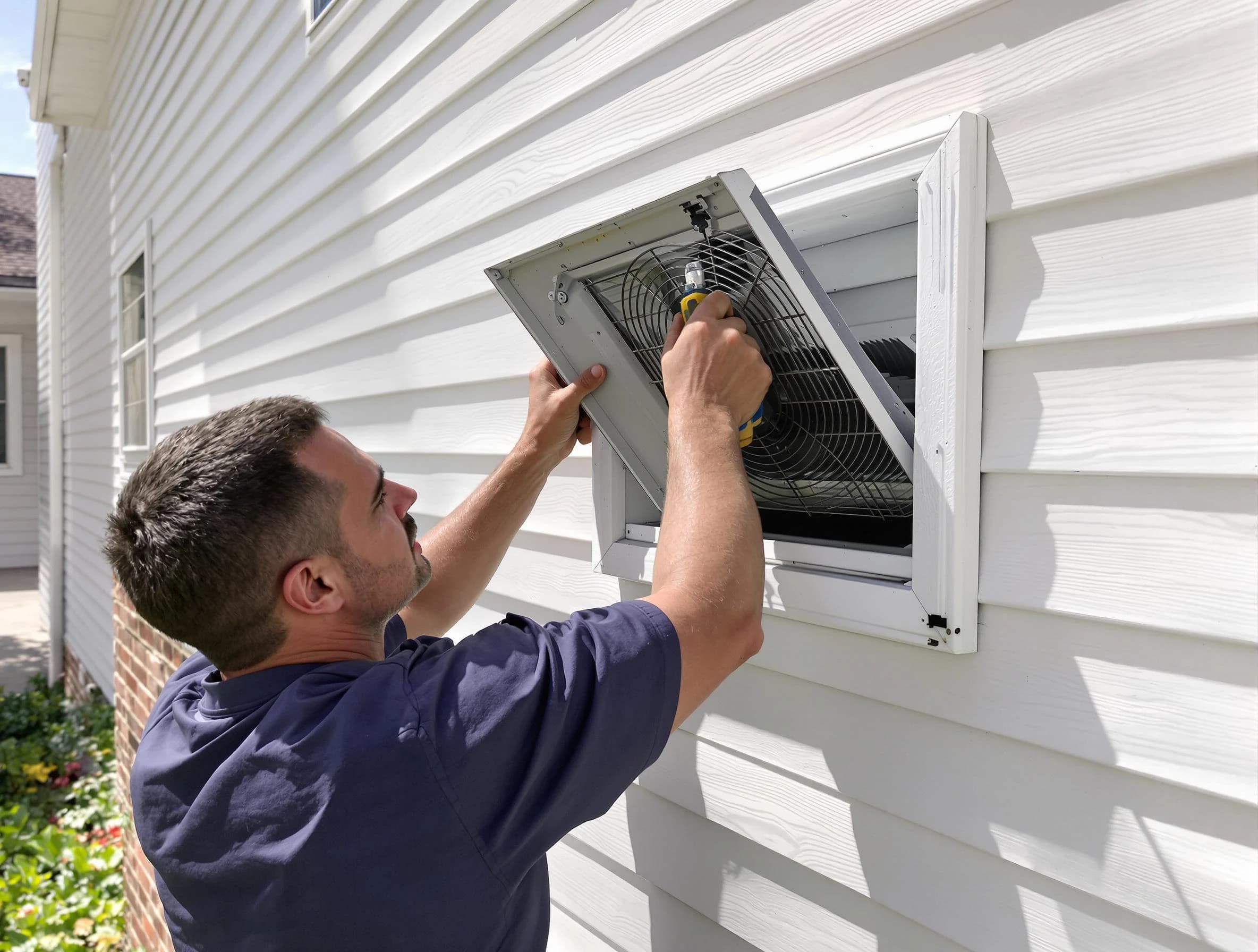 Dryer Vent Cover Replacement in Orange